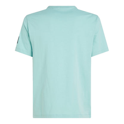 Fresh Mint - Back - Calvin Klein Mens Badge Crew Neck Regular T-Shirt