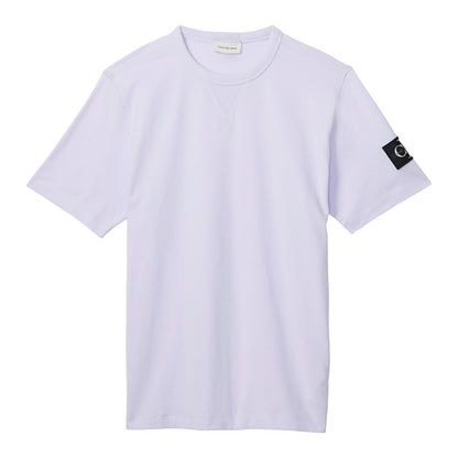 Lilac - Front - Calvin Klein Mens Badge Crew Neck Regular T-Shirt