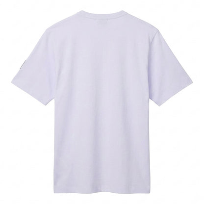Lilac - Back - Calvin Klein Mens Badge Crew Neck Regular T-Shirt