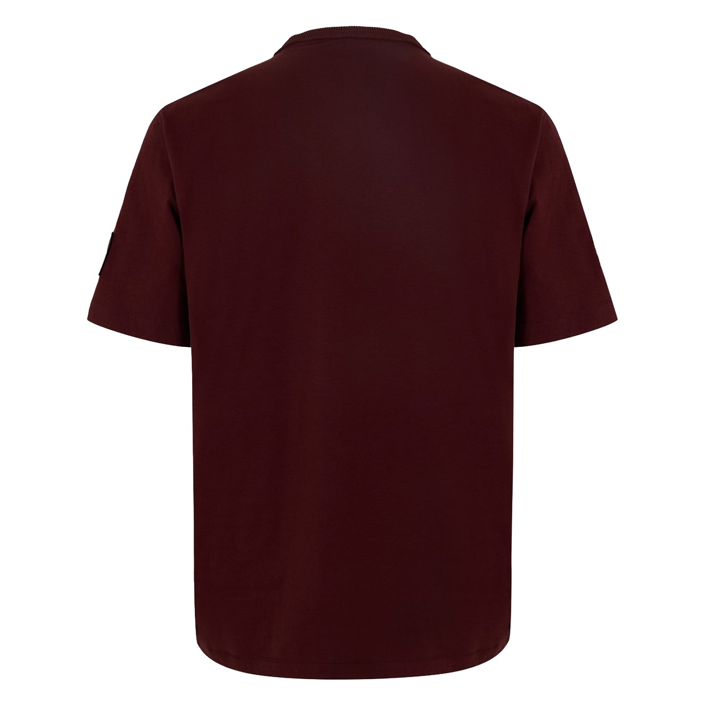 Mocha - Back - Calvin Klein Mens Badge Crew Neck Regular T-Shirt