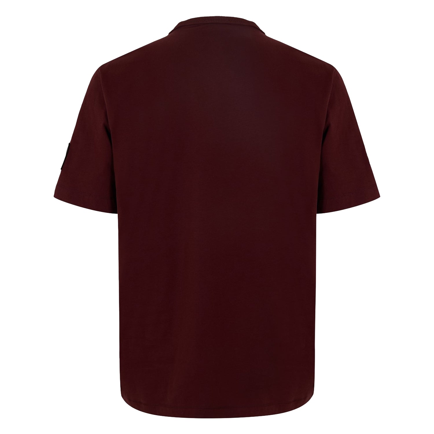 Mocha - Back - Calvin Klein Mens Badge Crew Neck Regular T-Shirt