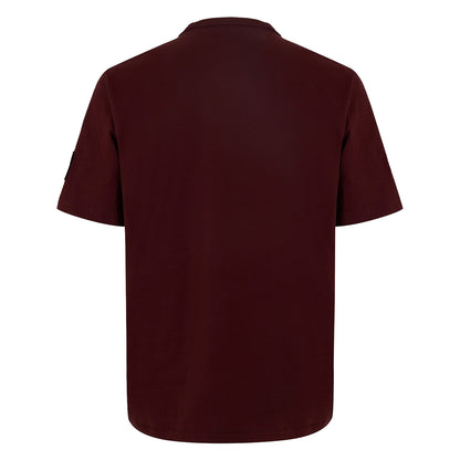 Mocha - Back - Calvin Klein Mens Badge Crew Neck Regular T-Shirt