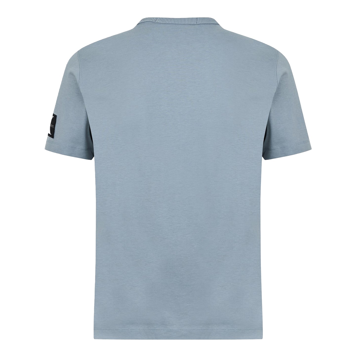 Overcast Grey - Back - Calvin Klein Mens Badge Crew Neck Regular T-Shirt