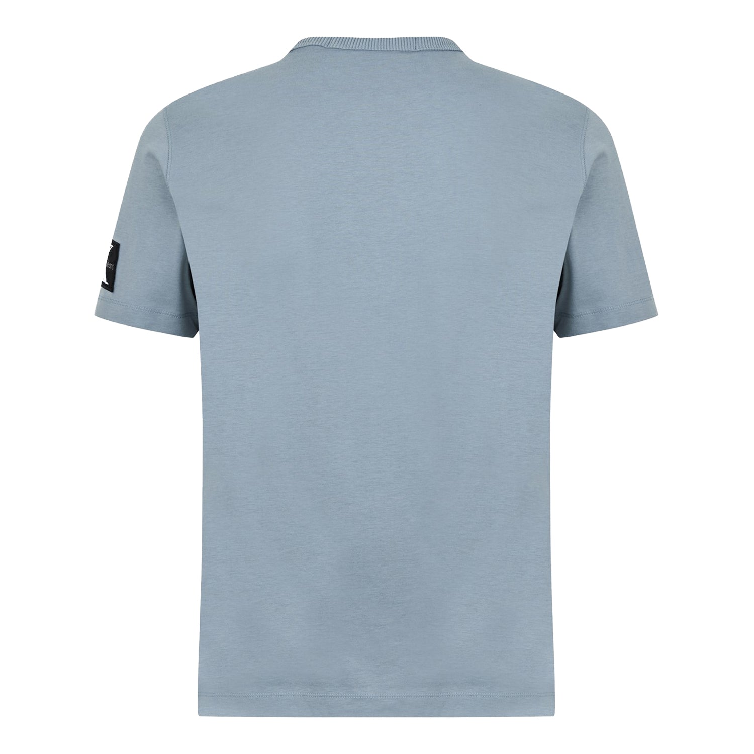 Overcast Grey - Back - Calvin Klein Mens Badge Crew Neck Regular T-Shirt