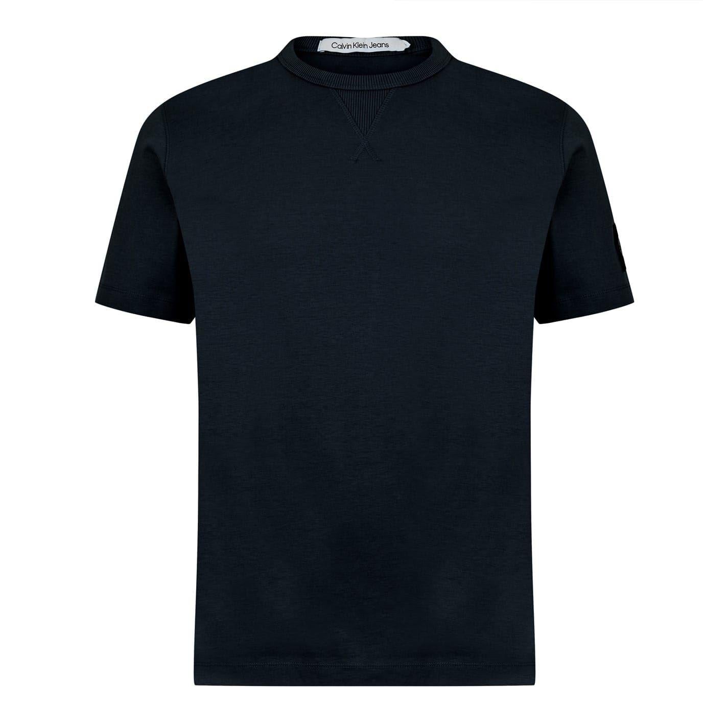 Night Sky - Front - Calvin Klein Mens Badge Crew Neck Regular T-Shirt