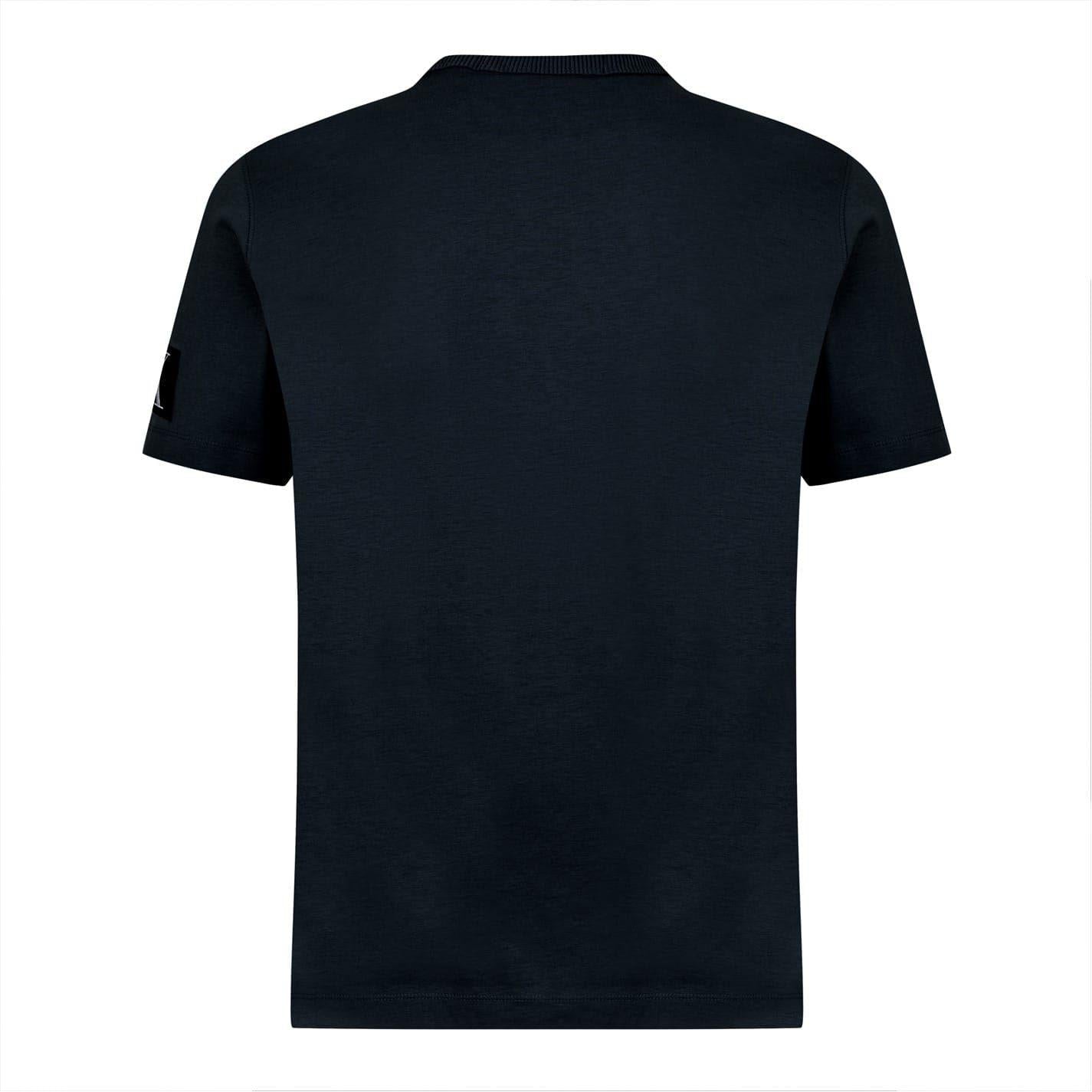 Night Sky - Back - Calvin Klein Mens Badge Crew Neck Regular T-Shirt