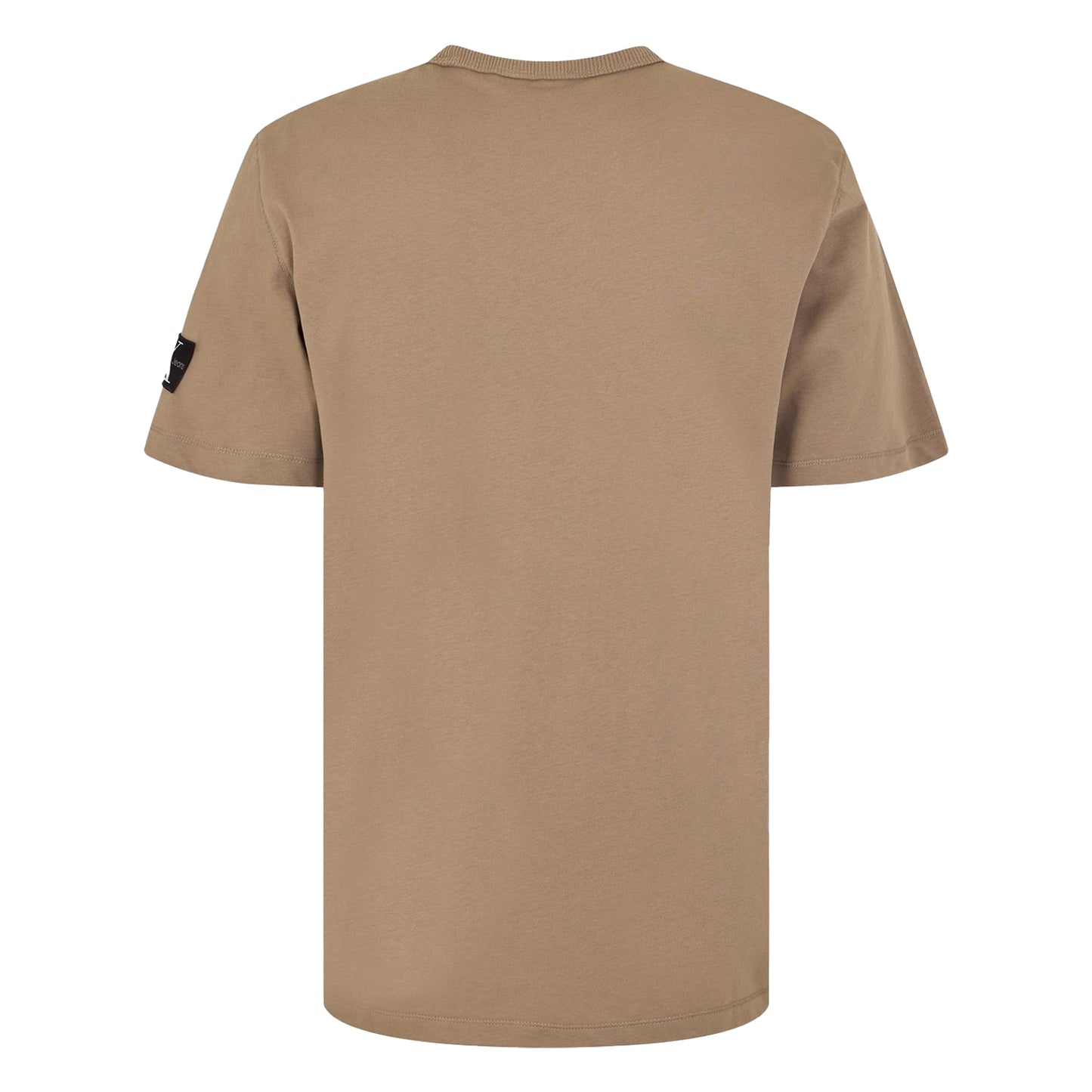 Brindle - Back - Calvin Klein Mens Badge Crew Neck Regular T-Shirt