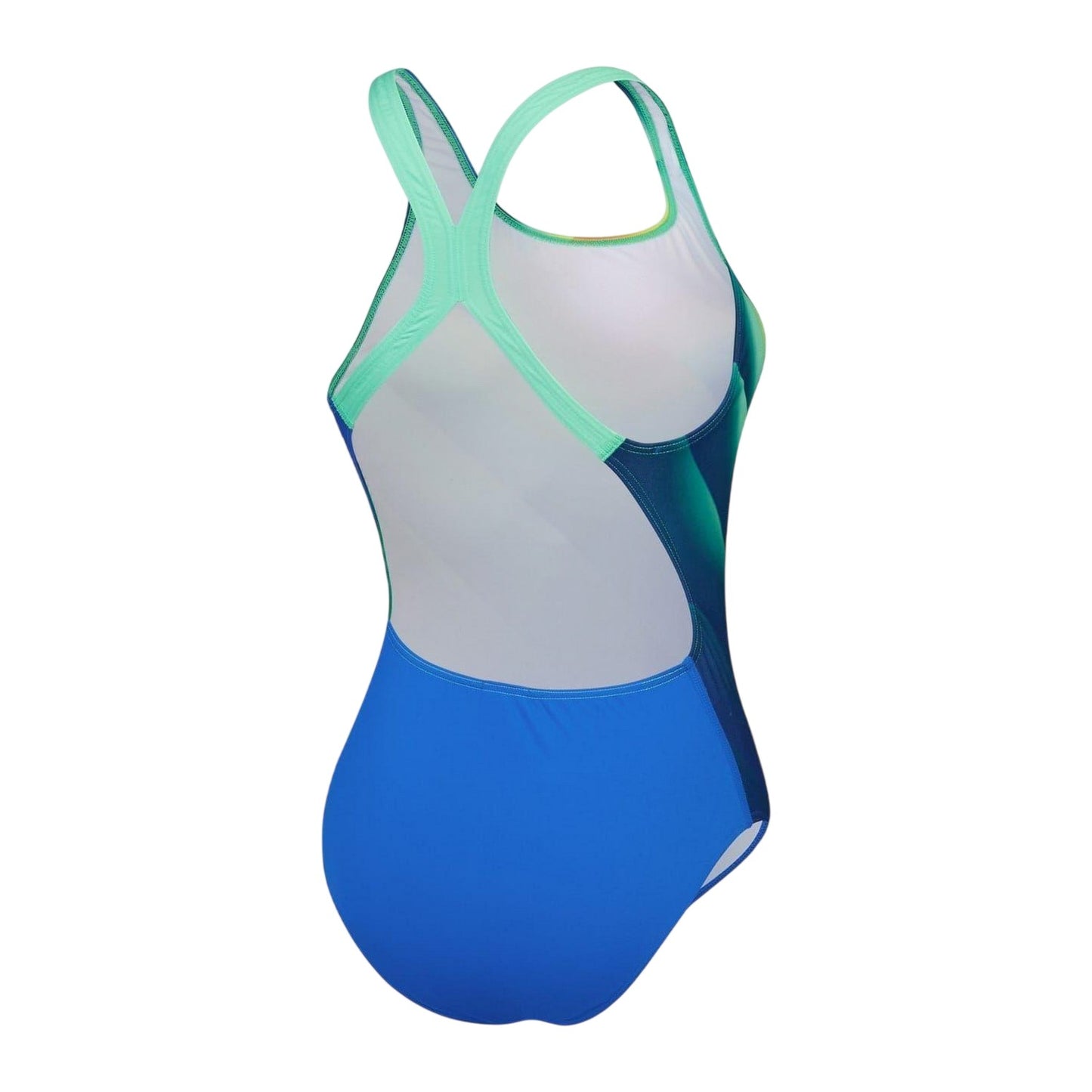Cobalt - Back - Speedo Womens-Ladies Placement Digital Print One Piece Swimsuit