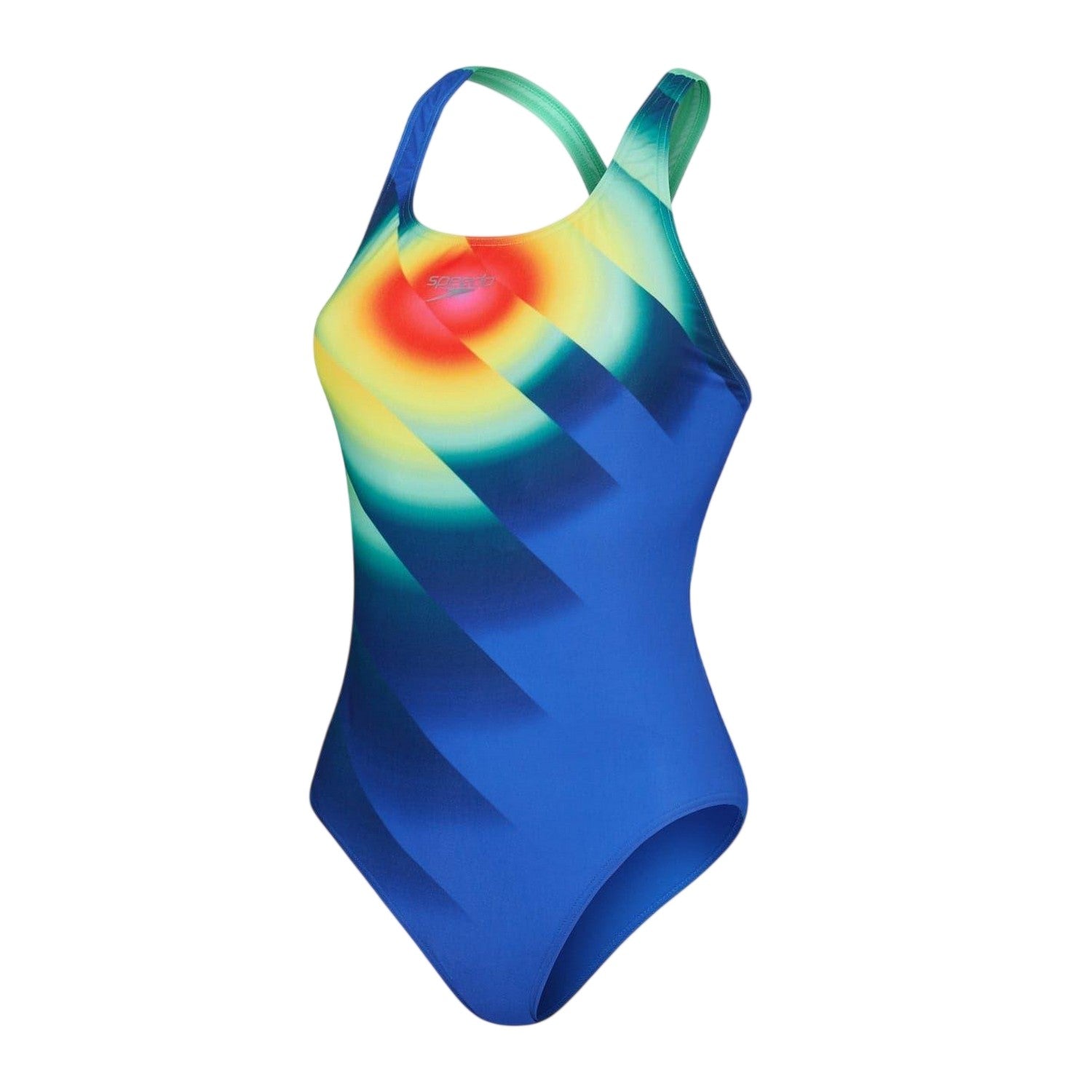 Cobalt - Front - Speedo Womens-Ladies Placement Digital Print One Piece Swimsuit