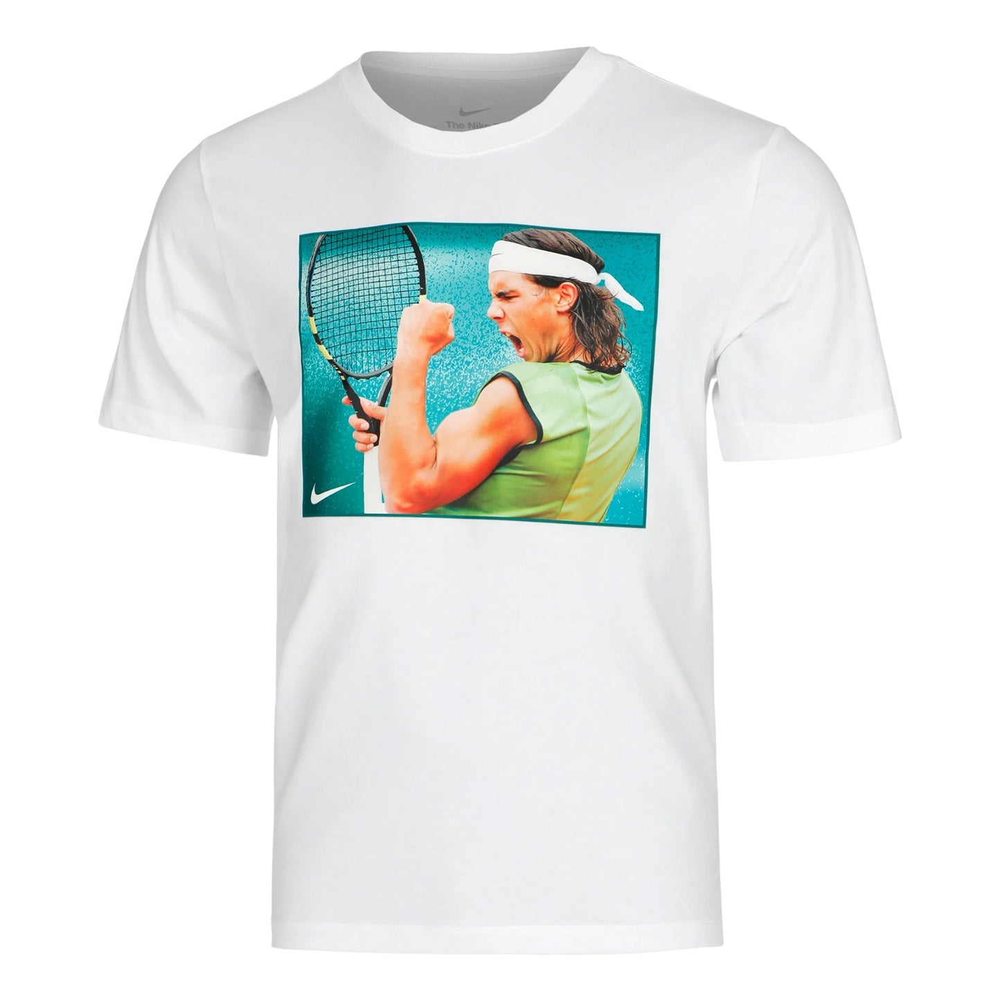 White - Front - Nike Mens Rafa Graphic Print Crew Neck Regular T-Shirt