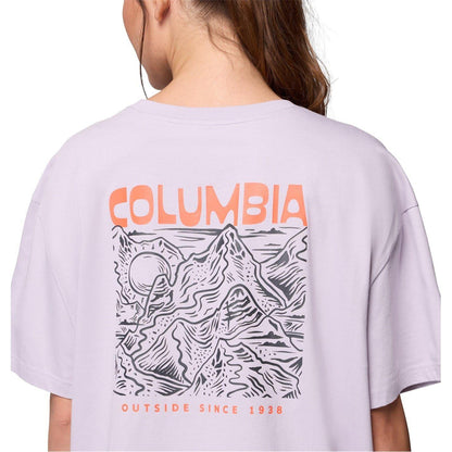 Lavender - Lifestyle - Columbia Womens-Ladies Back Print Oversized Boyfriend T-Shirt