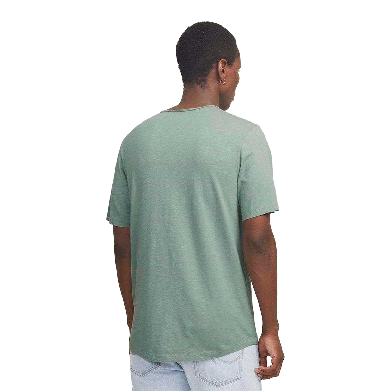 Iceberg Green - Back - Jack And Jones Mens Slub T-Shirt