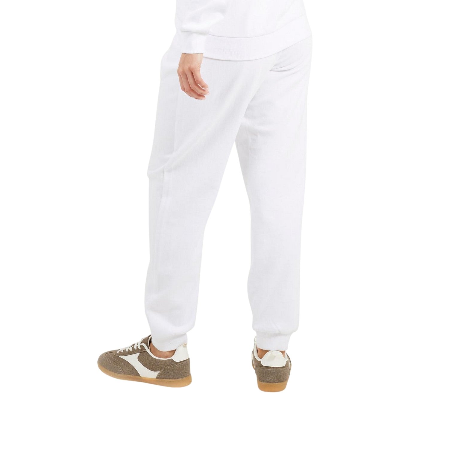 White - Back - Brave Soul Unisex Adult Plain Jogging Bottoms