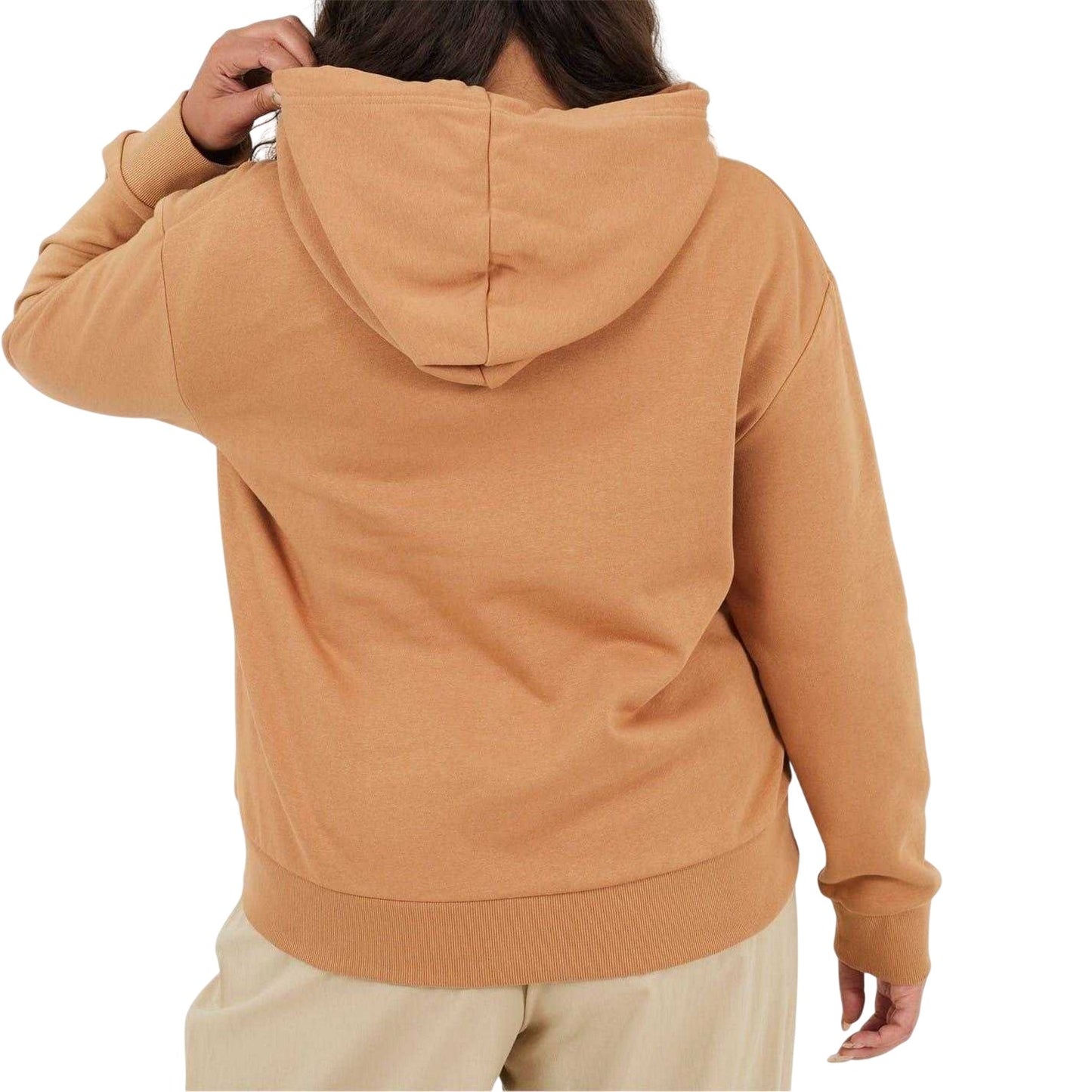 Camel - Back - Brave Soul Womens-Ladies Plain Long-Sleeved Hoodie