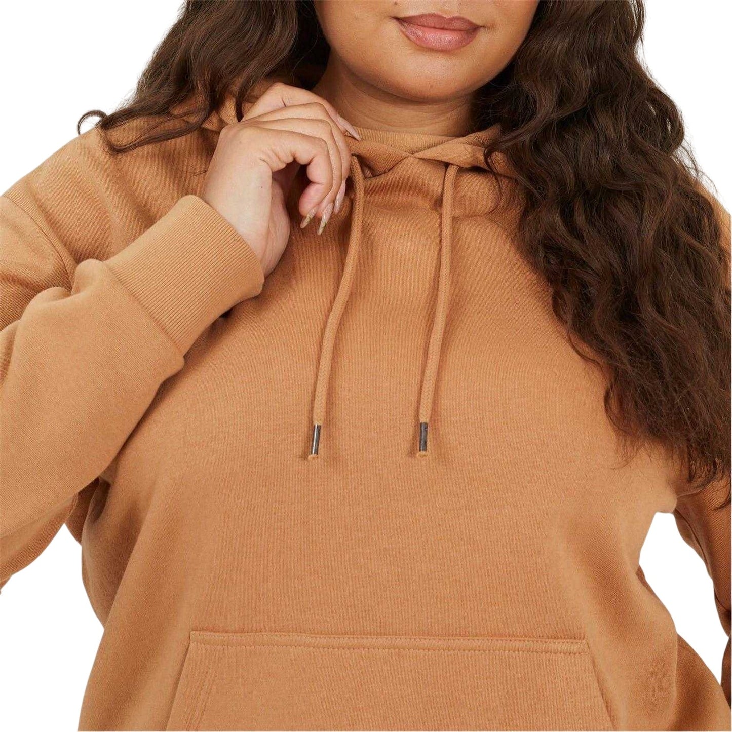 Camel - Side - Brave Soul Womens-Ladies Plain Long-Sleeved Hoodie