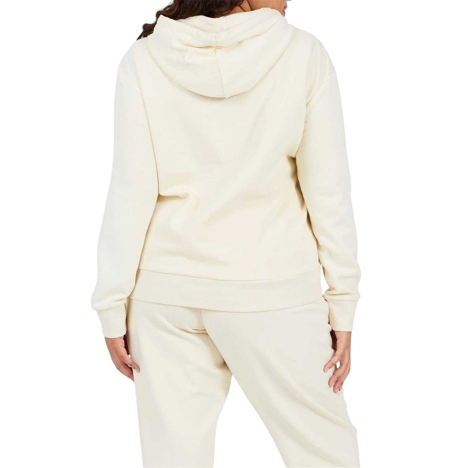Cream - Back - Brave Soul Womens-Ladies Plain Long-Sleeved Hoodie