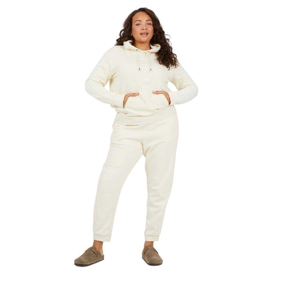 Cream - Lifestyle - Brave Soul Womens-Ladies Plain Long-Sleeved Hoodie