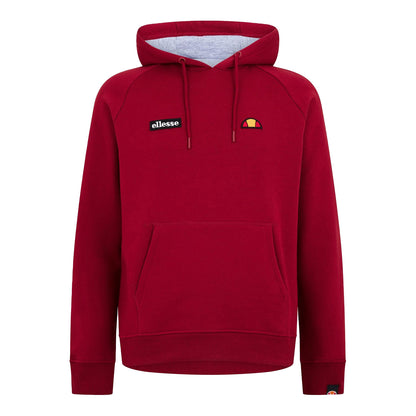 Burgundy - Front - Ellesse Mens Regular Raglan Hoodie