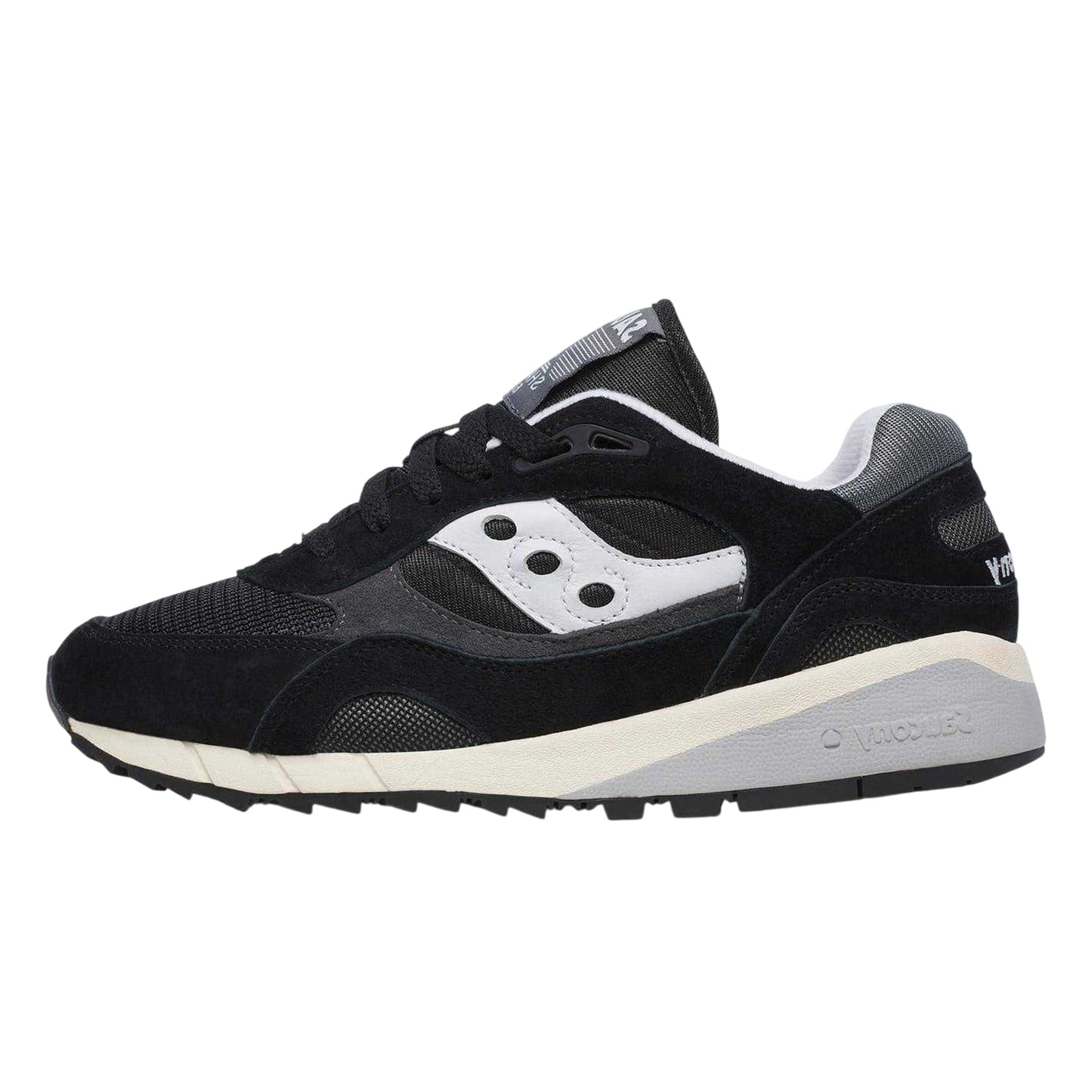 Black-Grey - Back - Saucony Mens Shadow 6000 Suede Shoes