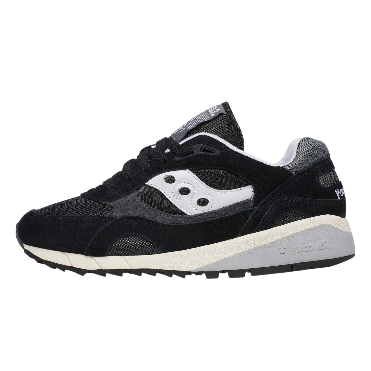 Black-Grey - Back - Saucony Mens Shadow 6000 Suede Shoes