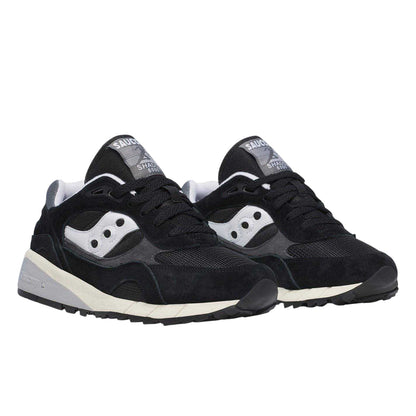 Black-Grey - Side - Saucony Mens Shadow 6000 Suede Shoes