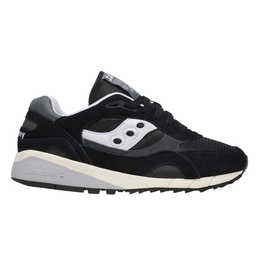 Black-Grey - Front - Saucony Mens Shadow 6000 Suede Shoes