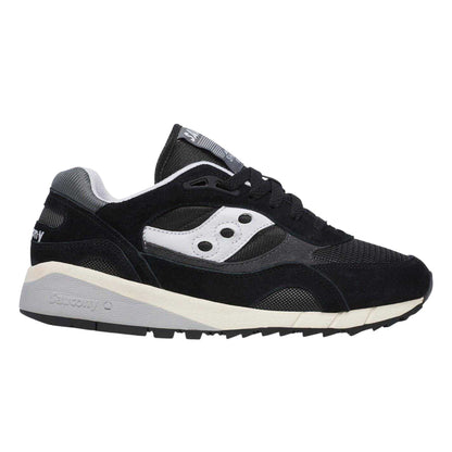 Black-Grey - Front - Saucony Mens Shadow 6000 Suede Shoes