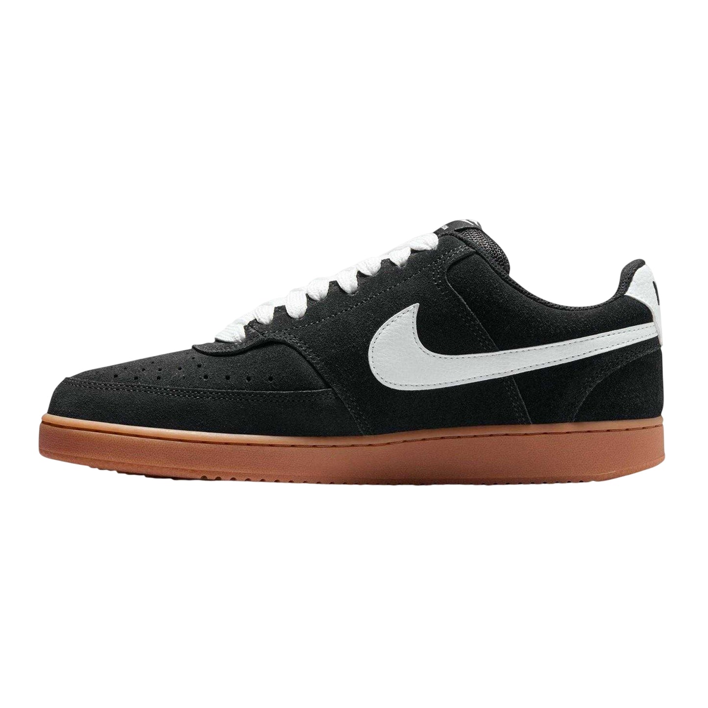 Black-White-Gum - Back - Nike Mens Court Vision Trainers