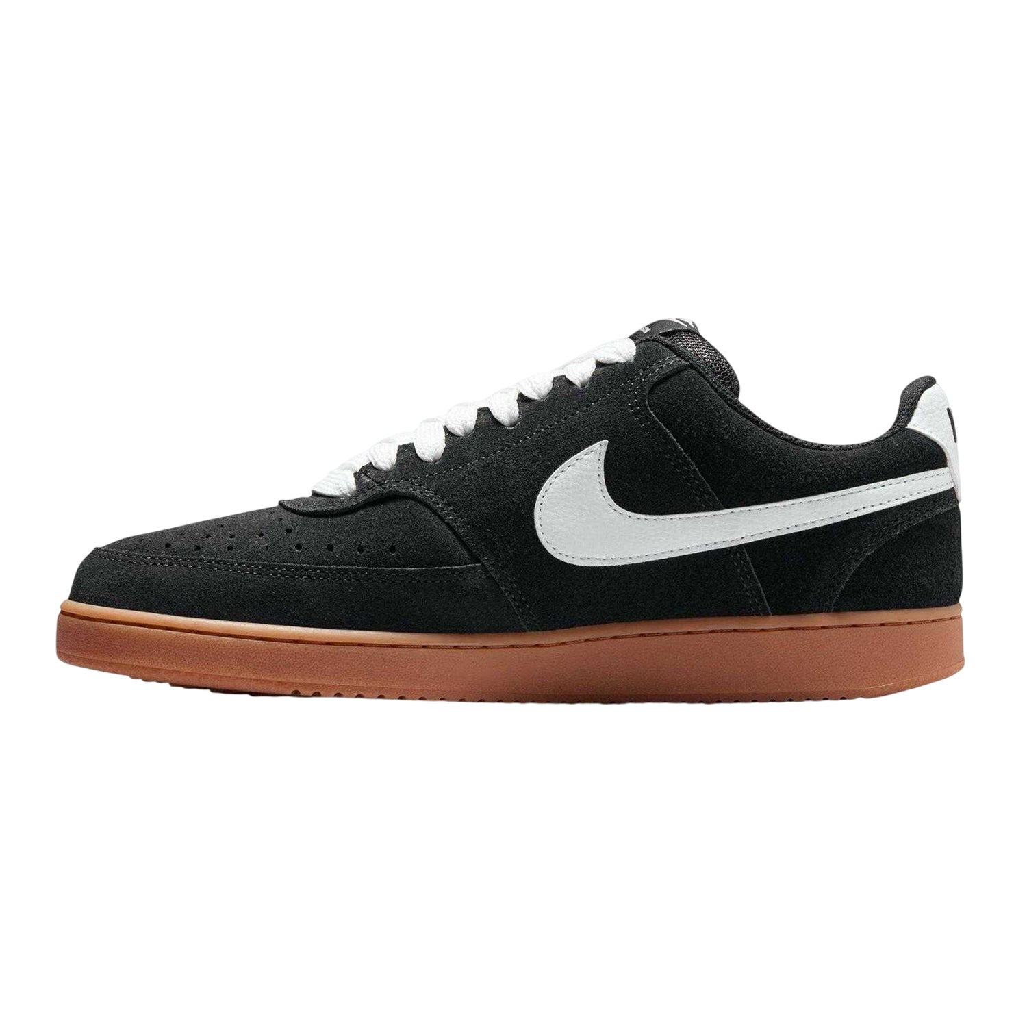 Black-White-Gum - Back - Nike Mens Court Vision Trainers