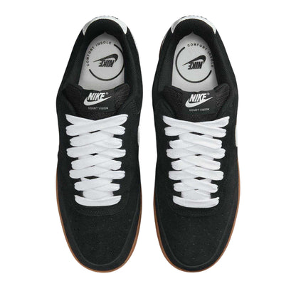 Black-White-Gum - Side - Nike Mens Court Vision Trainers