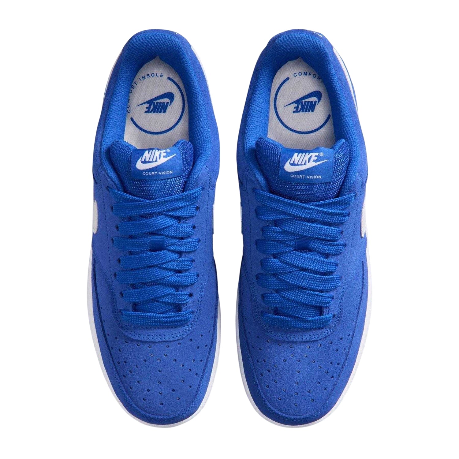 Royal Blue-White - Side - Nike Mens Court Vision Trainers