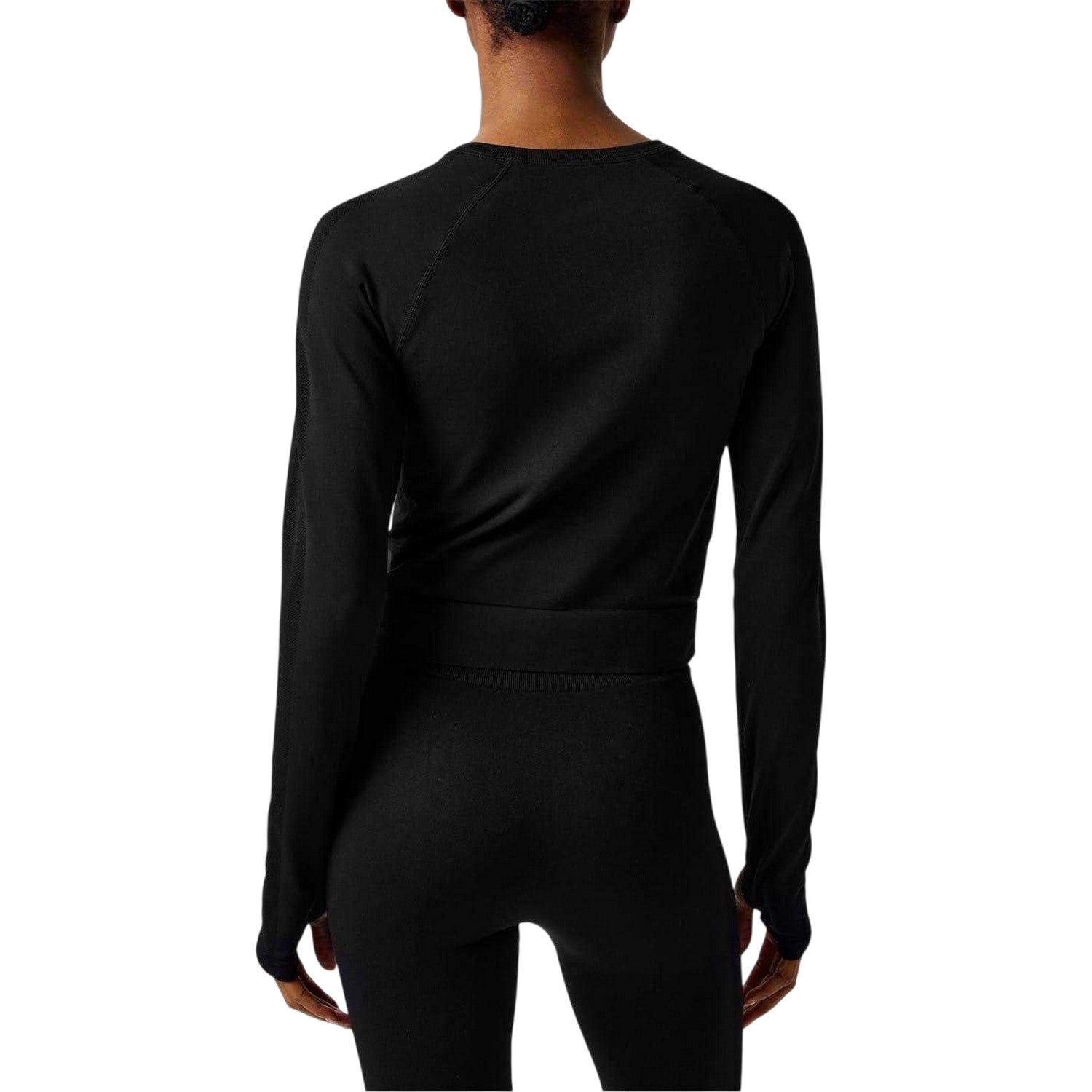 Black - Back - Everlast Womens-Ladies Raglan Crop T-Shirt