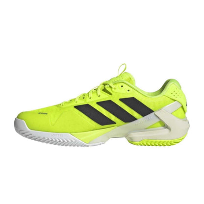 Lemon Yellow-Black-White - Side - Adidas Mens Adizero Ubersonic 5 Tennis Shoes