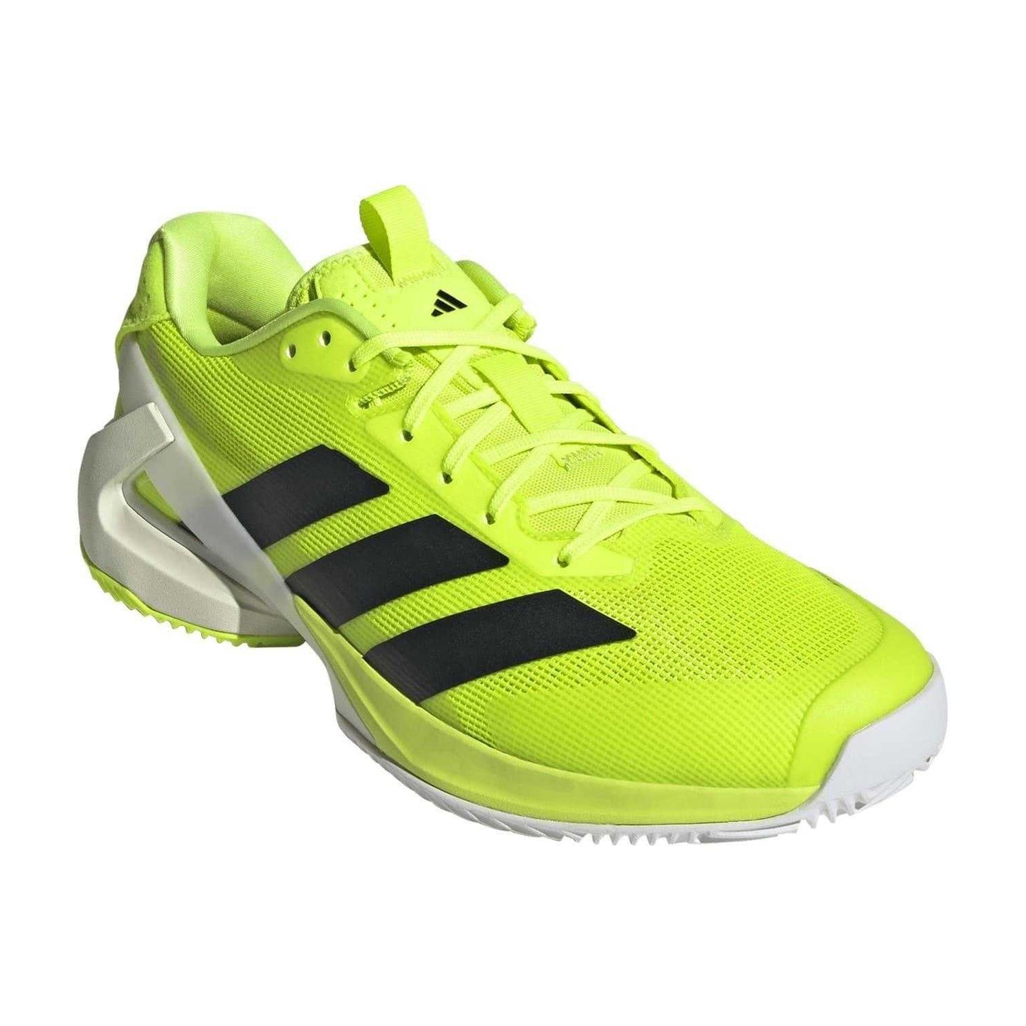Lemon Yellow-Black-White - Front - Adidas Mens Adizero Ubersonic 5 Tennis Shoes