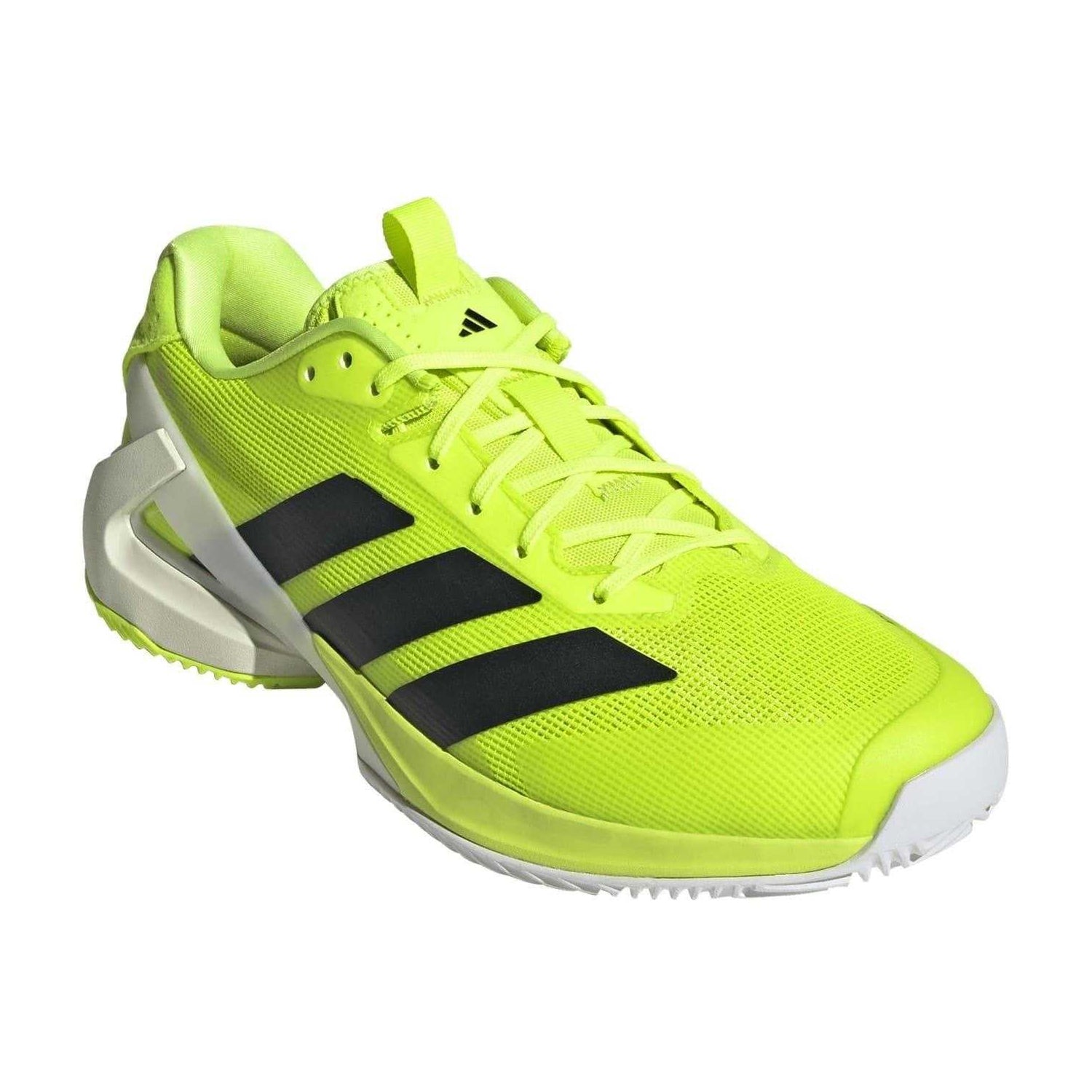 Lemon Yellow-Black-White - Front - Adidas Mens Adizero Ubersonic 5 Tennis Shoes