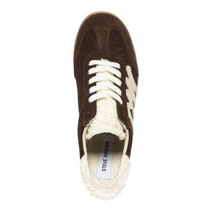 Dark Brown - Lifestyle - Steve Madden Womens-Ladies Elora Suede Trainers
