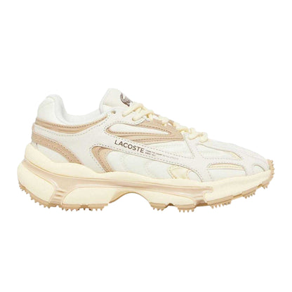 Off White - Side - Lacoste Womens-Ladies L003 2K24 Leather Trainers