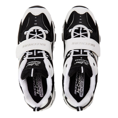 White-Black - Side - Skechers Childrens-Kids D Lites 2 Chunky Flat Trainers