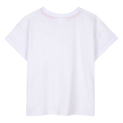 White - Back - Hugo Childrens-Kids Logo Regular T-Shirt