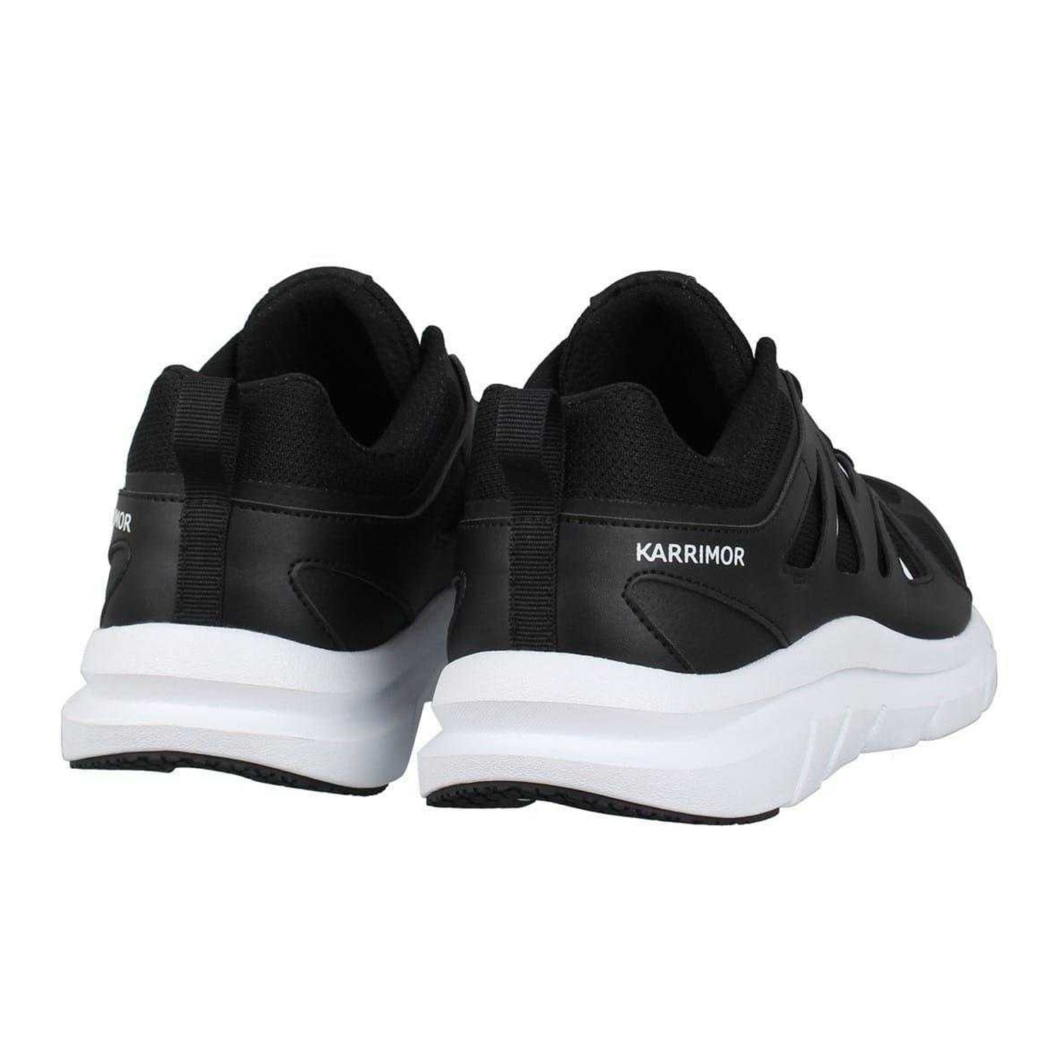 Black-White - Back - Karrimor Mens Impala Leather Flat Trainers