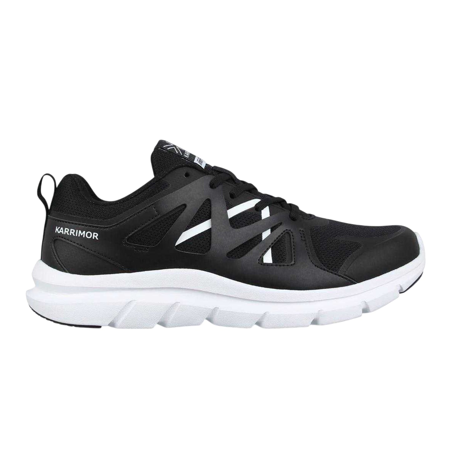 Black-White - Lifestyle - Karrimor Mens Impala Leather Flat Trainers