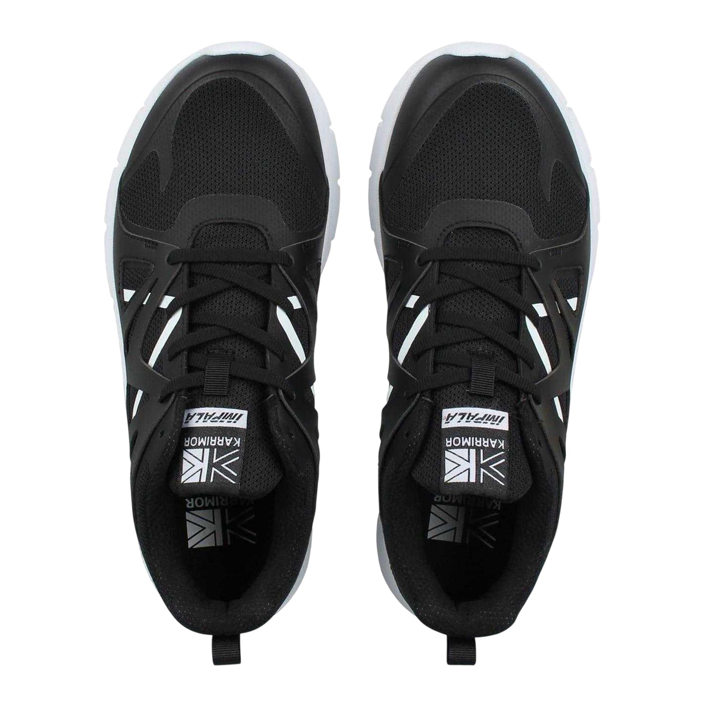 Black-White - Pack Shot - Karrimor Mens Impala Leather Flat Trainers
