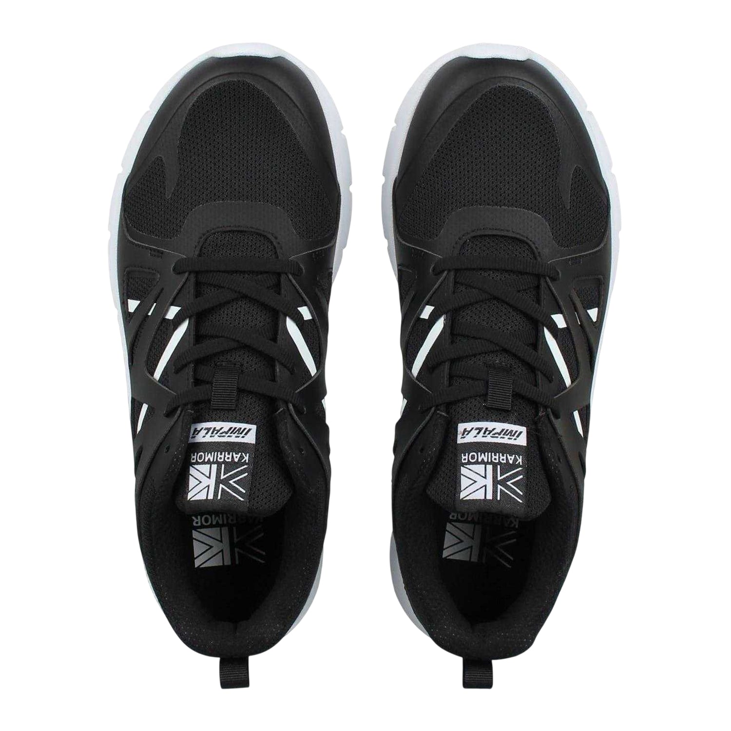Black-White - Pack Shot - Karrimor Mens Impala Leather Flat Trainers