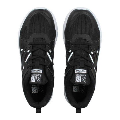 Black-White - Pack Shot - Karrimor Mens Impala Leather Flat Trainers