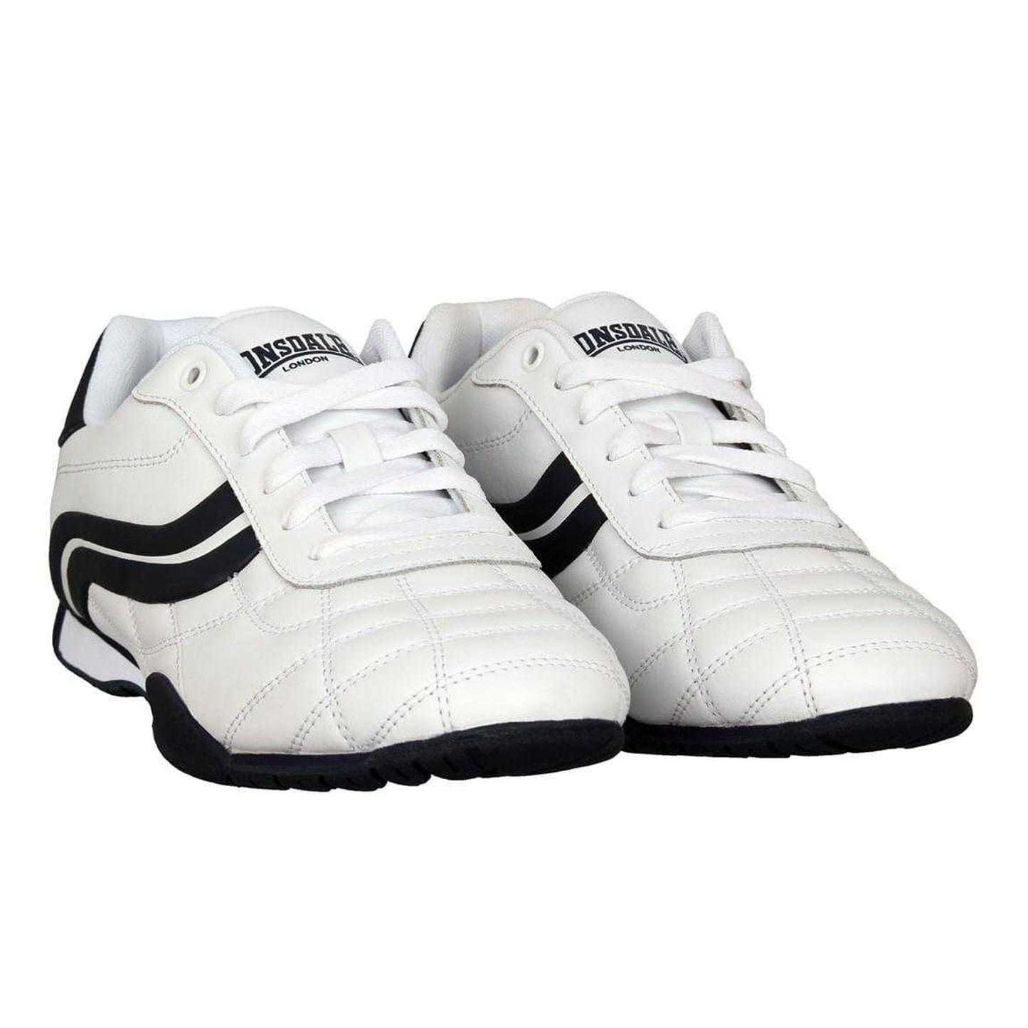 White-Navy - Front - Lonsdale Mens Camden Trainers