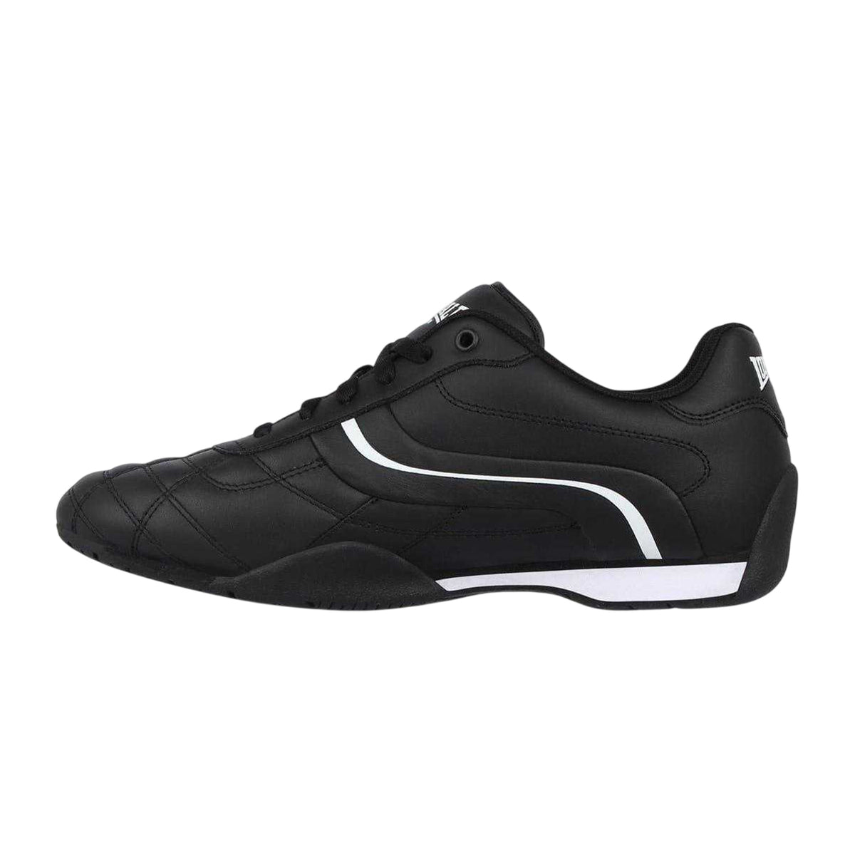 Black-White - Side - Lonsdale Mens Camden Trainers