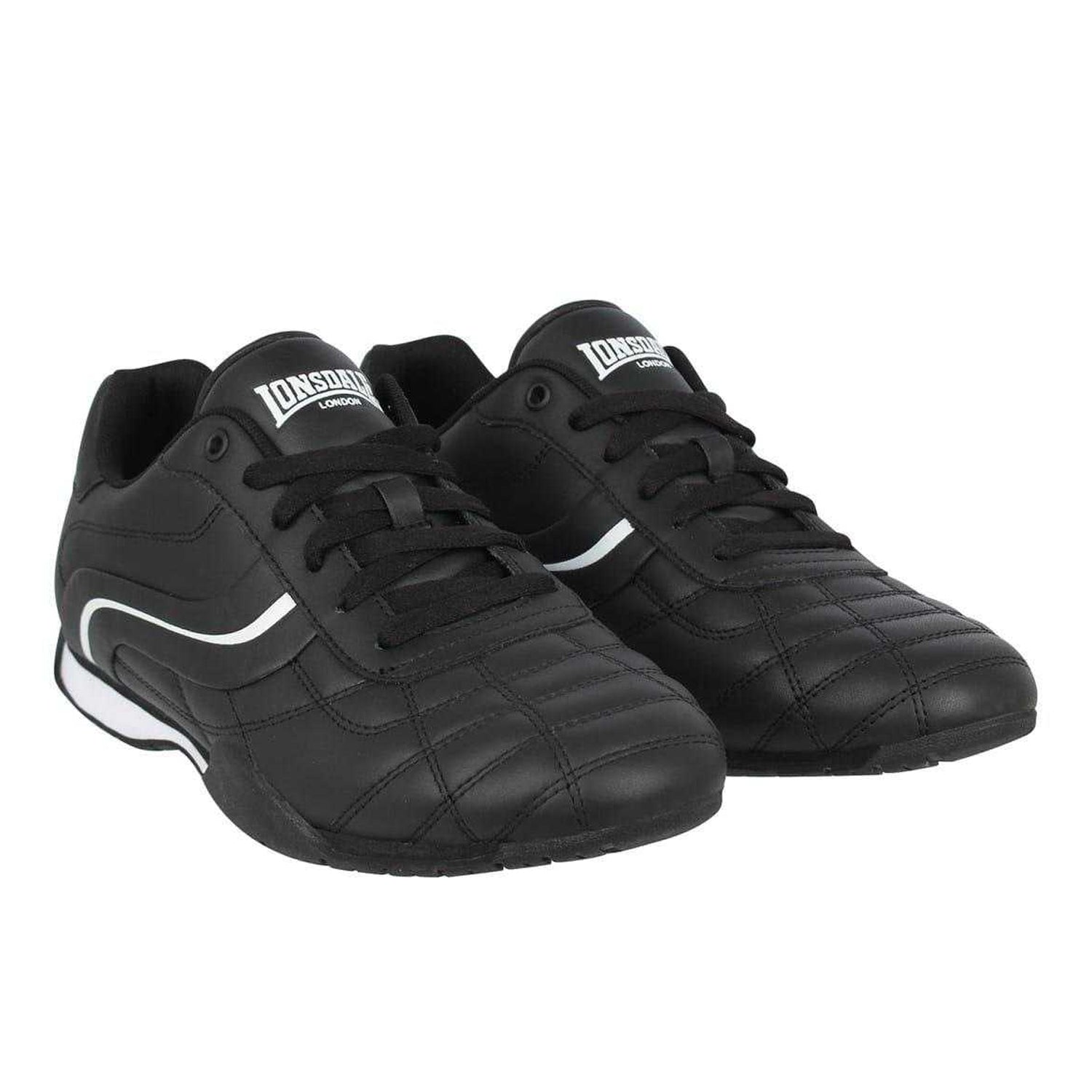Black-White - Lifestyle - Lonsdale Mens Camden Trainers