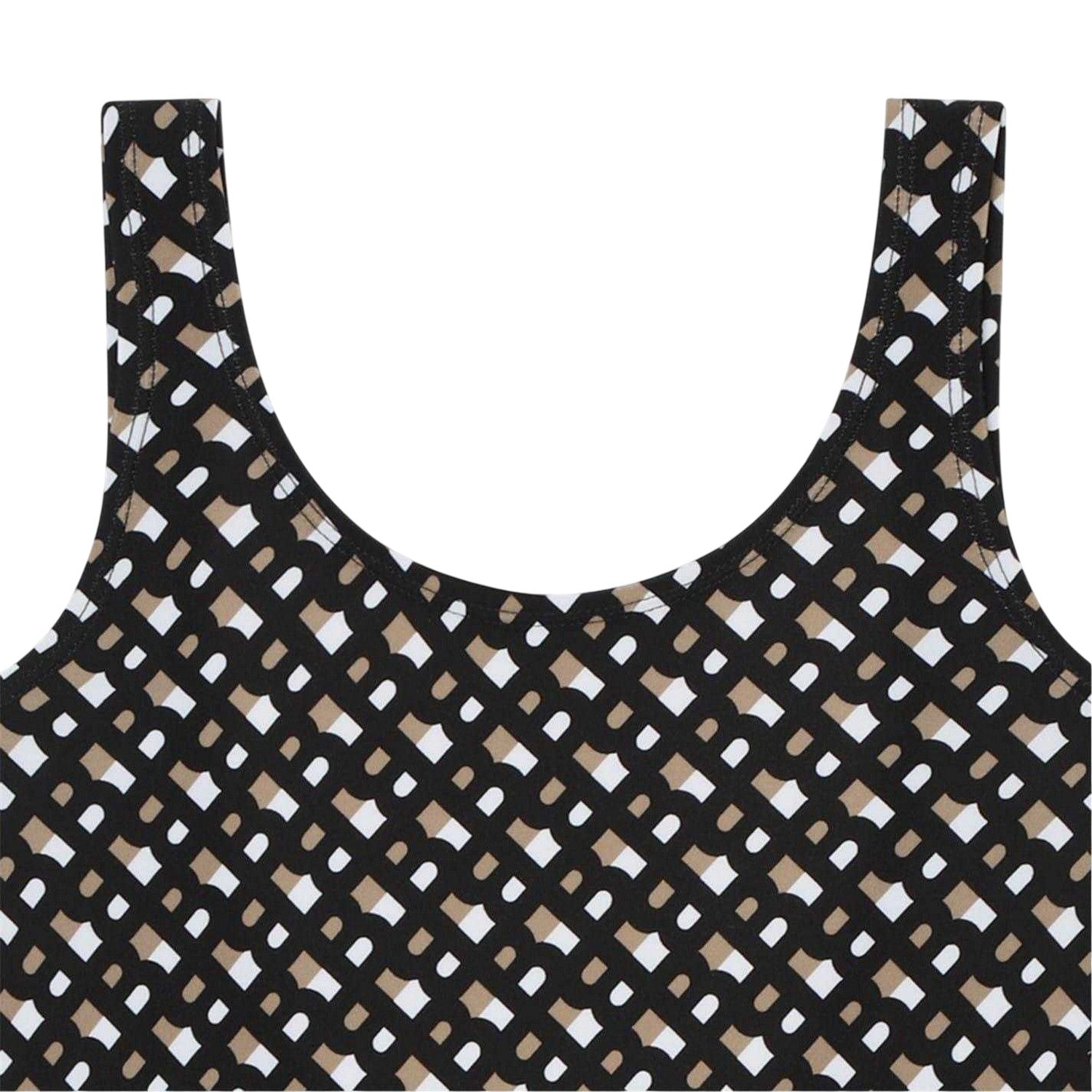 Black-Brown - Side - Boss Childrens-Kids Logo One Piece Swimsuit