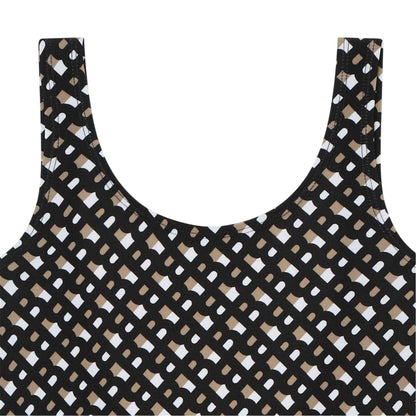 Black-Brown - Side - Boss Childrens-Kids Logo One Piece Swimsuit
