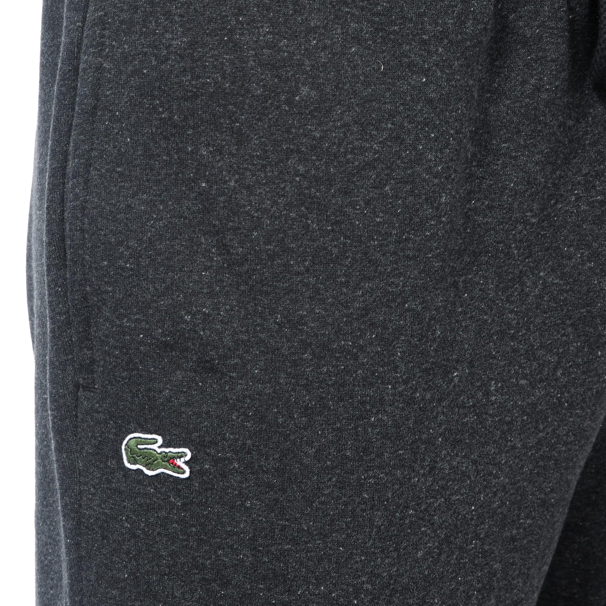 Charcoal - Side - Lacoste Mens Fleece Logo Jogging Bottoms